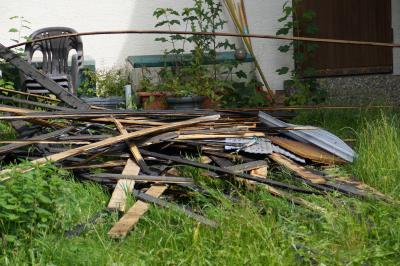 Dachgeschoss brennt voellig aus in Bad Liebenzell  Unterlengenhardt